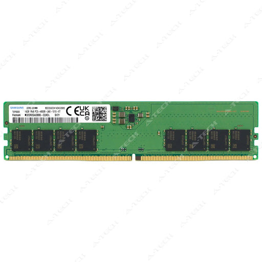 M323R2GA3BB0-CQK - Samsung RAM 16GB 1Rx8 PC5-38400 DIMM DDR5 4800MHz Non-ECC Unbuffered Desktop Memory Module