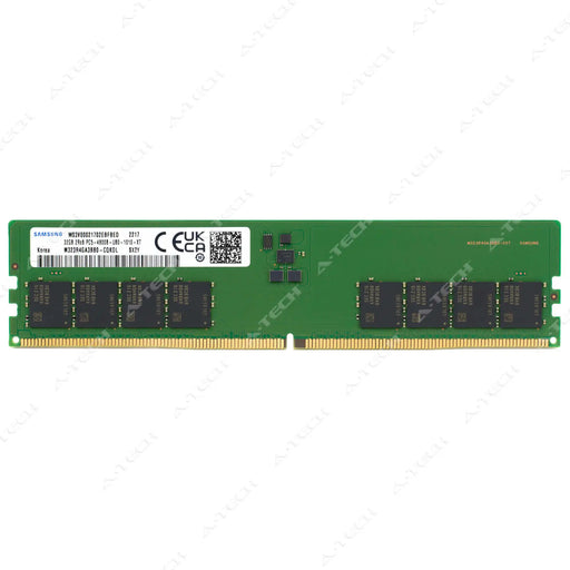 M323R4GA3BB0-CQK - Samsung RAM 32GB 2Rx8 PC5-38400 DIMM DDR5 4800MHz Non-ECC Unbuffered Desktop Memory Module