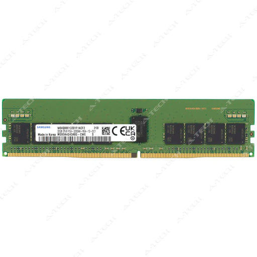M393A4G43AB3-CWE - Samsung RAM 32GB 2Rx8 PC4-25600 RDIMM DDR4 3200MHz ECC Registered Server Memory Module