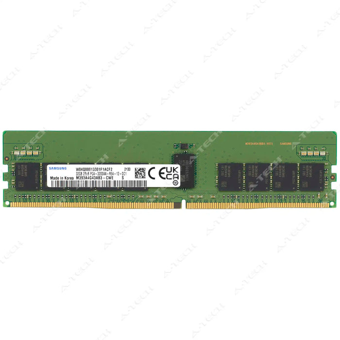 M393A4G43AB3-CWE - Samsung RAM 32GB 2Rx8 PC4-25600 RDIMM DDR4 3200MHz ECC Registered Server Memory Module