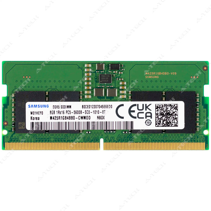 M425R1GB4BB0-CWM - Samsung RAM 8GB 1Rx16 PC5-44800 SODIMM DDR5 5600MHz Non-ECC Unbuffered Laptop Memory Module