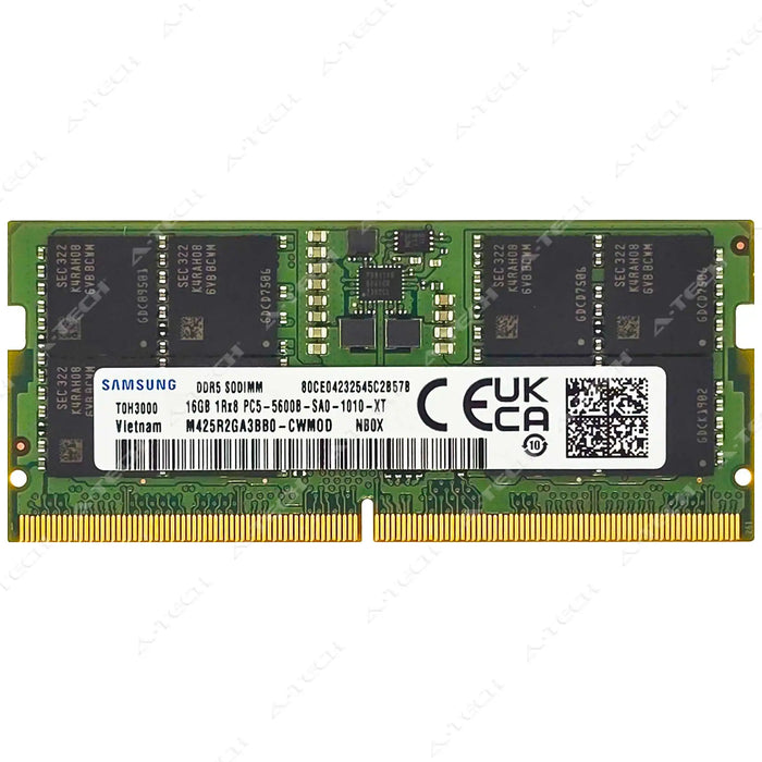 M425R2GA3BB0-CWM - Samsung RAM 16GB 1Rx8 PC5-44800 SODIMM DDR5 5600MHz Non-ECC Unbuffered Laptop Memory Module