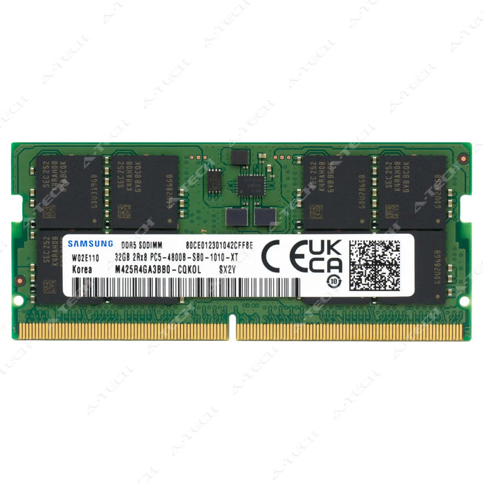 M425R4GA3BB0-CQK - Samsung RAM 32GB 2Rx8 PC5-38400 SODIMM DDR5 4800MHz Non-ECC Unbuffered Laptop Memory Module