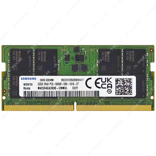 M425R4GA3BB0-CWM - Samsung RAM 32GB 2Rx8 PC5-44800 SODIMM DDR5 5600MHz Non-ECC Unbuffered Laptop Memory Module