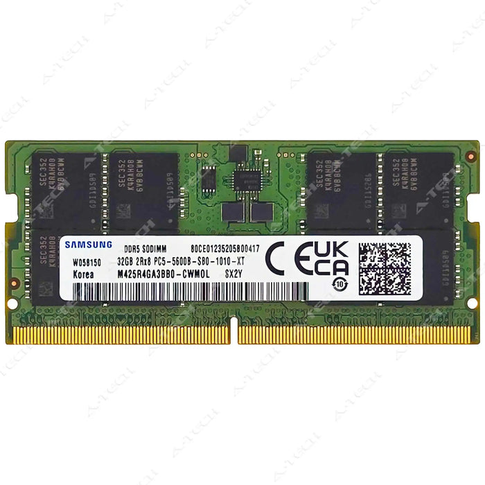 M425R4GA3BB0-CWM - Samsung RAM 32GB 2Rx8 PC5-44800 SODIMM DDR5 5600MHz Non-ECC Unbuffered Laptop Memory Module