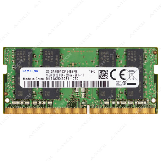 M471A2K43CB1-CTD - Samsung RAM 16GB 2Rx8 PC4-21300 SODIMM DDR4 2666MHz Non-ECC Unbuffered Laptop Memory Module