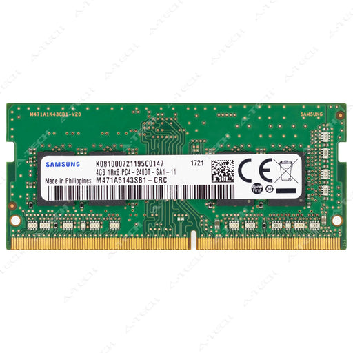 M471A5143SB1-CRC - Samsung RAM 4GB 1Rx8 PC4-19200 SODIMM DDR4 2400MHz Non-ECC Unbuffered Laptop Memory Module