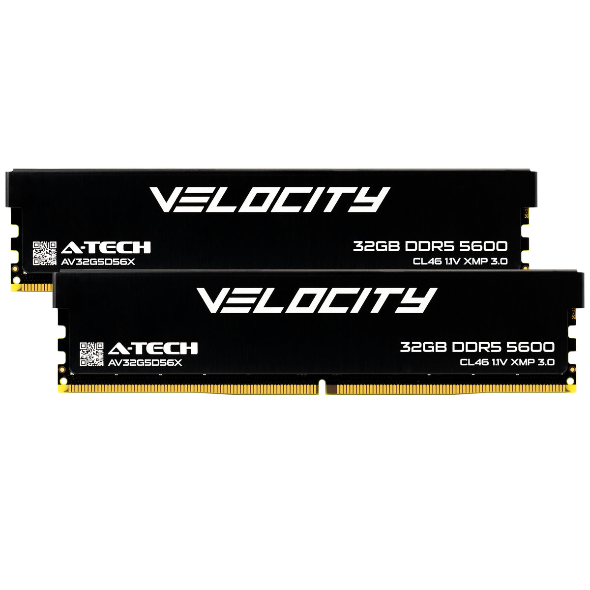 A-Tech Velocity RAM 64GB Kit (2x32GB) DDR5-5600 (PC5-44800) CL46 XMP 3