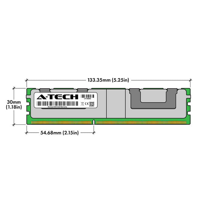 192GB Kit (6 x 32GB) 4Rx4 DDR3-1333 PC3-10600L LRDIMM ECC Load Reduced 1.35V 240-Pin Server Memory RAM
