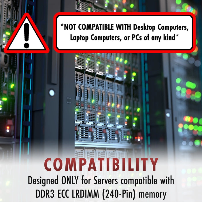 Supermicro SUPER H8DGU-F Memory RAM | 32GB 4Rx4 DDR3 1333MHz (PC3-10600) LRDIMM 1.35V