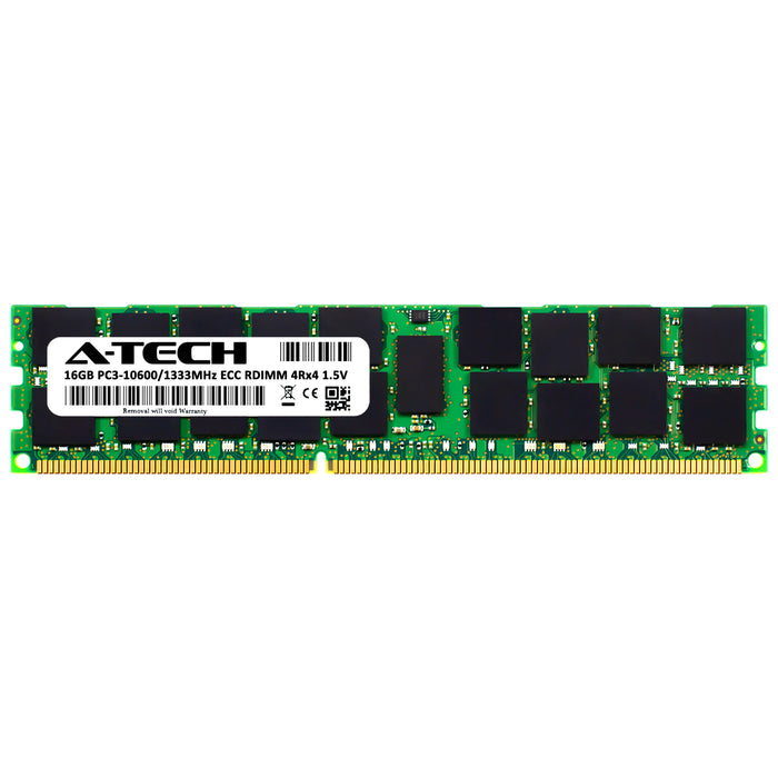 16GB 4Rx4 DDR3-1333 PC3-10600R RDIMM ECC Registered 1.5V 240-Pin Server Memory RAM