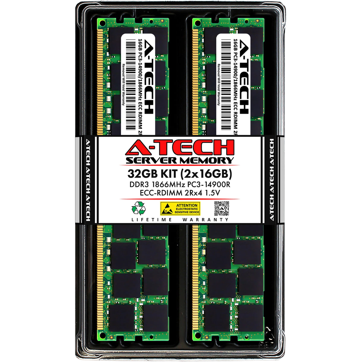 Dell PowerEdge R620 Memory RAM | 32GB Kit (2x16GB) 2Rx4 DDR3 1866MHz