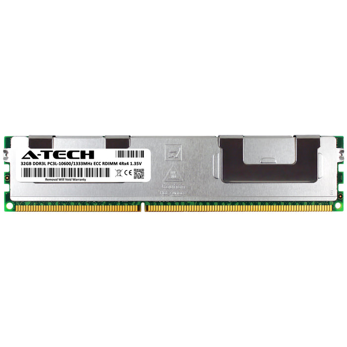 32GB 4Rx4 DDR3-1333 PC3-10600R RDIMM ECC Registered 1.35V 240-Pin Server Memory RAM