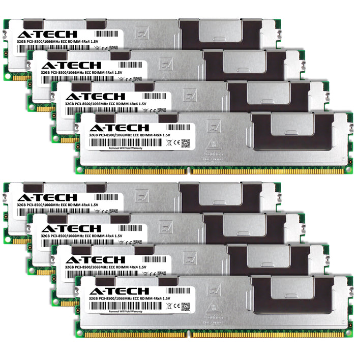 256GB Kit (8 x 32GB) 4Rx4 DDR3-1066 PC3-8500R RDIMM ECC Registered 1.5V 240-Pin Server Memory RAM