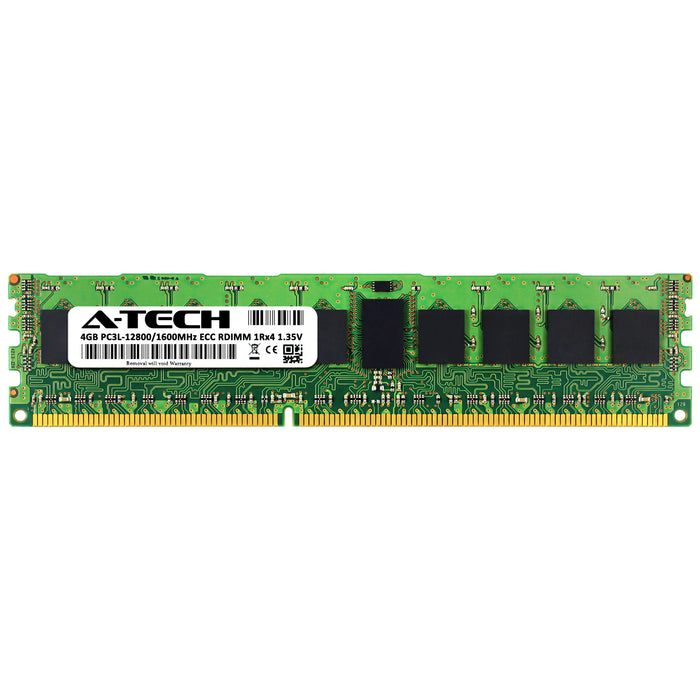 4GB 1Rx4 DDR3-1600 PC3-12800R RDIMM ECC Registered 1.35V 240-Pin Server Memory RAM