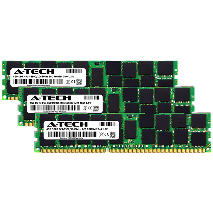 Apple Mac Pro (Mid 2012, 4-Core) Memory RAM | 12GB Kit (3x4GB) 2Rx4 DDR3 1066MHz (PC3-8500) RDIMM 1.5V