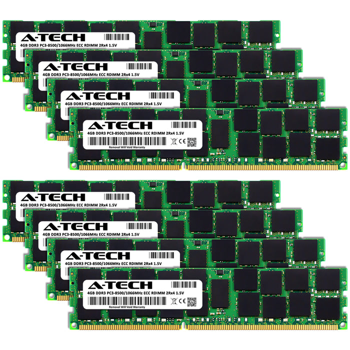 Apple Mac Pro (Mid 2010, 8-Core) Memory RAM | 32GB Kit (8x4GB) 2Rx4 DDR3 1066MHz (PC3-8500) RDIMM 1.5V