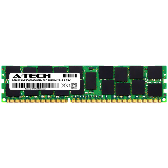 8GB 2Rx4 DDR3-1066 PC3-8500R RDIMM ECC Registered 1.35V 240-Pin Server Memory RAM