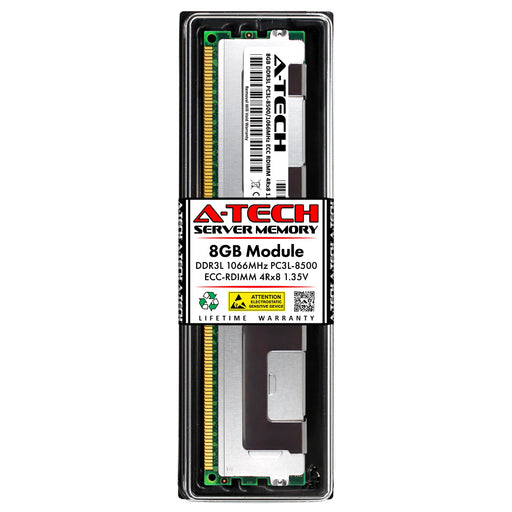 A-Tech 8GB (1x 8GB) 4Rx8 PC3-8500 DDR3 1066 MHz ECC RDIMM Registered DIMM Quad Rank Server RAM Memory Upgrade Module