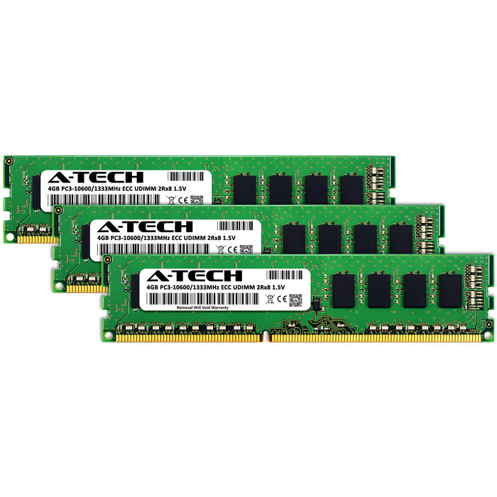 Apple Mac Pro (Mid 2012, 12-Core) Memory RAM | 12GB Kit (3x4GB) 2Rx8 DDR3 1333MHz (PC3-10600) ECC UDIMM 1.5V