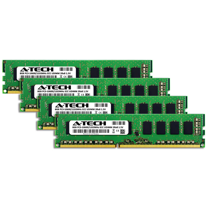 Apple Mac Pro (Mid 2012, 12-Core) Memory RAM | 32GB Kit (4x8GB) 2Rx8 DDR3 1333MHz (PC3-10600) ECC UDIMM 1.5V