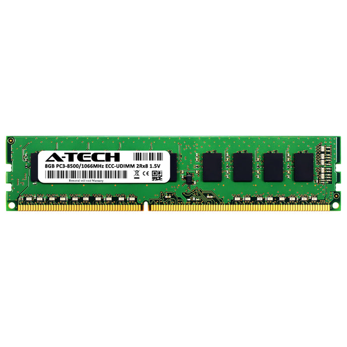 A-Tech 8GB (1x 8GB) 2Rx8 PC3-8500 DDR3 1066 MHz ECC UDIMM Unbuffered DIMM Dual Rank Server RAM Memory Upgrade Module