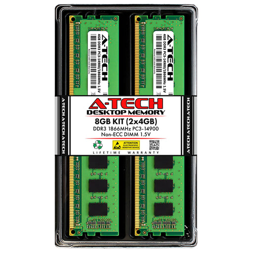 A-Tech 8GB Kit (2x4GB) DDR3 1866MHz (PC3-14900) DIMM Desktop PC Memory RAM