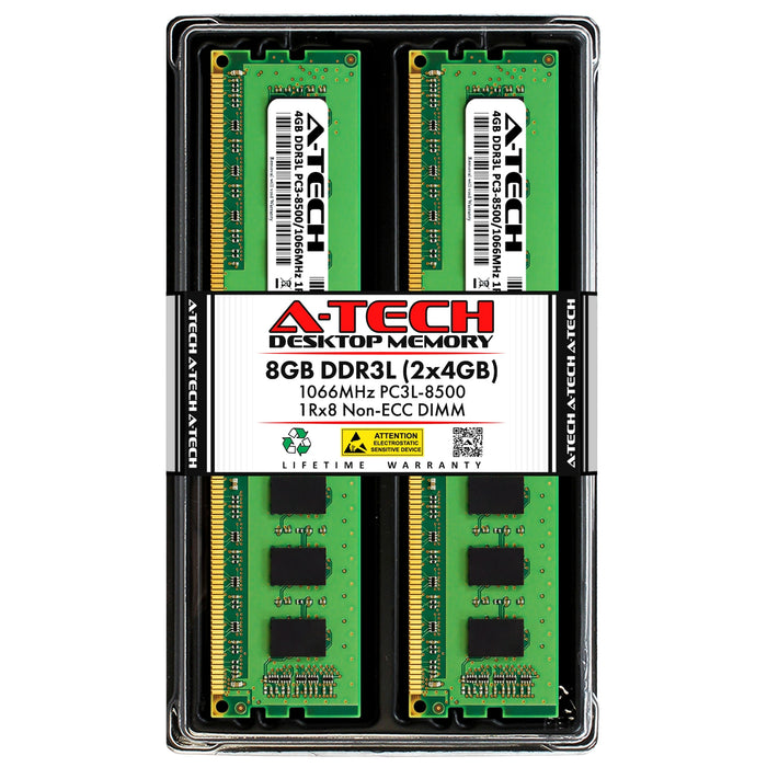 8GB Kit (2 x 4GB) DDR3L-1066 (PC3-8500) DIMM SR x8 Desktop Memory RAM