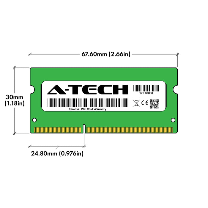 A-Tech 8GB (2x 4GB) 1Rx8 PC3-10600 DDR3 1333 MHz ECC SODIMM Single Rank Microserver RAM Memory Upgrade Kit