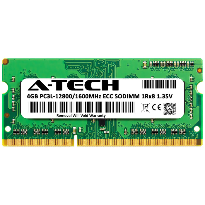 A-Tech 4GB (1x 4GB) 1Rx8 PC3-12800 DDR3 1600 MHz ECC SODIMM Single Rank Microserver RAM Memory Upgrade Module