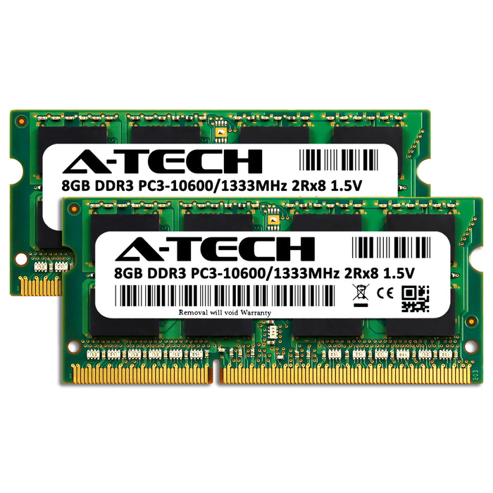 A-Tech 16GB Kit (2x8GB) DDR3 1333MHz (PC3-10600) SODIMM Laptop Memory RAM