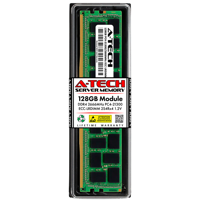 128GB 2S4Rx4 (8Rx4) DDR4-2666 PC4-21300L LRDIMM ECC Load Reduced 1.2V 288-Pin Server Memory RAM