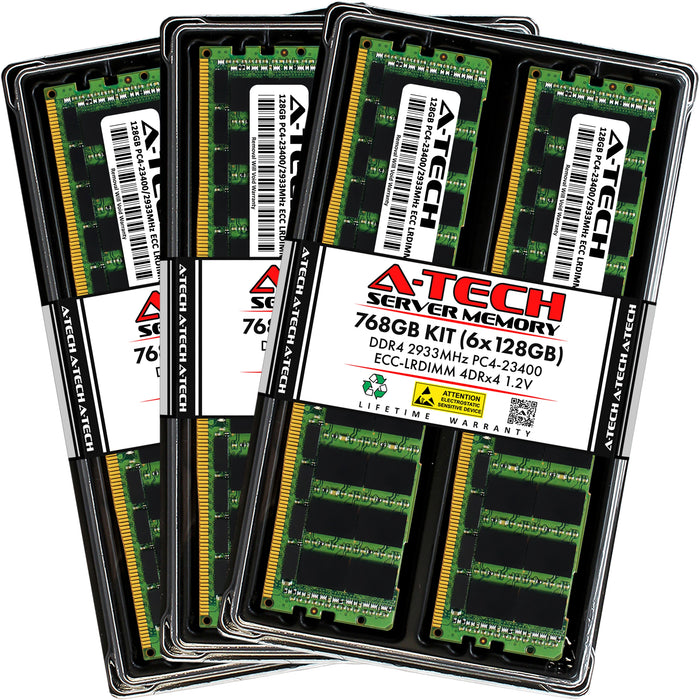 ASUS Rack Server RS720-E9-RS12-E Memory RAM | 768GB Kit (6x128GB) 4Rx4 DDR4 2933MHz (PC4-23400) LRDIMM