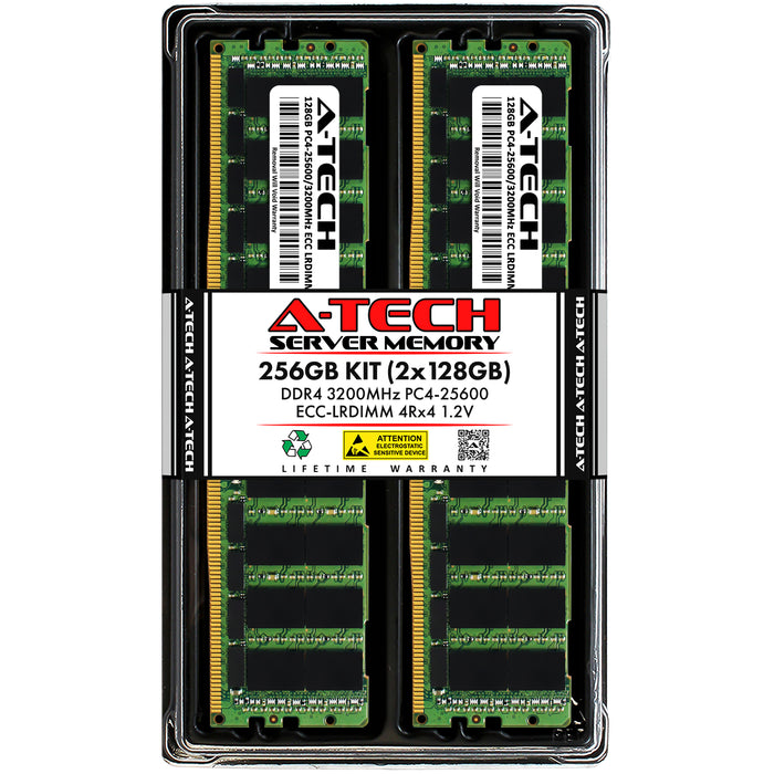 256GB Kit (2 x 128GB) 4Rx4 DDR4-3200 PC4-25600L LRDIMM ECC Load Reduced 1.2V 288-Pin Server Memory RAM