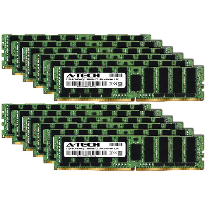 384GB Kit (12 x 32GB) 4Rx4 DDR4-2133 PC4-17000L LRDIMM ECC Load Reduced 1.2V 288-Pin Server Memory RAM