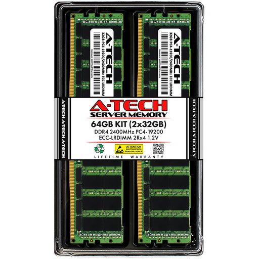 Supermicro SuperServer 4029GP-TXRT Memory RAM | 64GB Kit (2x32GB) 2Rx4 DDR4 2400MHz (PC4-19200) LRDIMM