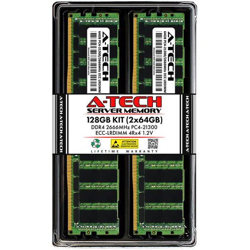 Supermicro SuperServer F628G3-FTPT+ Memory RAM | 128GB Kit (2x64GB) 4Rx4 DDR4 2666MHz (PC4-21300) LRDIMM