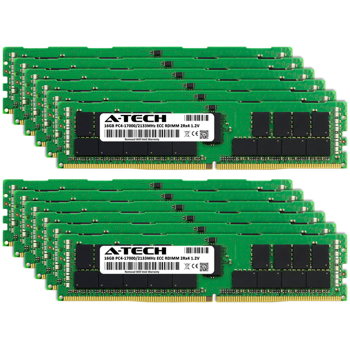 192GB Kit (12 x 16GB) 2Rx4 DDR4-2133 PC4-17000R RDIMM ECC Registered 1.2V 288-Pin Server Memory RAM