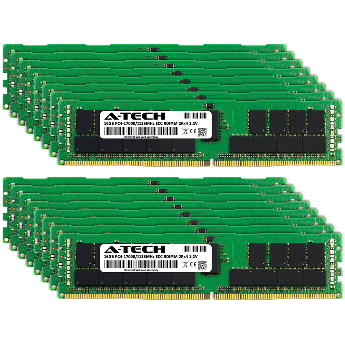 256GB Kit (16 x 16GB) 2Rx4 DDR4-2133 PC4-17000R RDIMM ECC Registered 1.2V 288-Pin Server Memory RAM