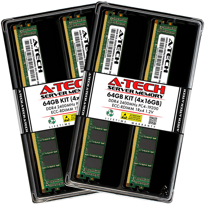 Supermicro MicroBlade 6219B-T83N Memory RAM | 64GB Kit (4x16GB) 1Rx4 DDR4 2400MHz (PC4-19200) RDIMM