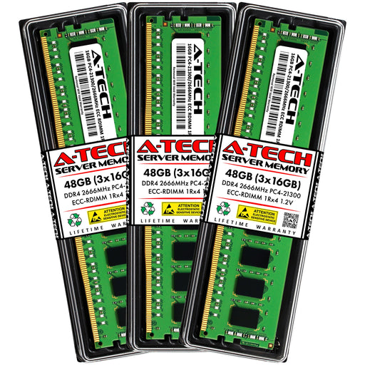 Supermicro SuperServer 1029U-TN12RV-NEBS Memory RAM | 48GB Kit (3x16GB) 1Rx4 DDR4 2666MHz (PC4-21300) RDIMM