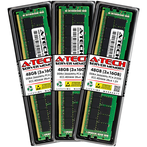 Supermicro SuperServer 1029U-TN12RV-NEBS-DC Memory RAM | 48GB Kit (3x16GB) 2Rx4 DDR4 2666MHz (PC4-21300) RDIMM