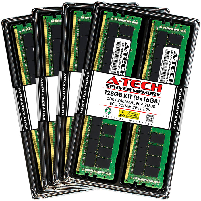 Supermicro SuperServer 5019P-MT Memory RAM | 128GB Kit (8x16GB) 2Rx4 DDR4 2666MHz (PC4-21300) RDIMM