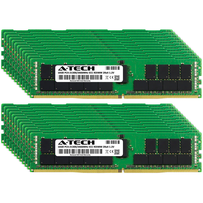 384GB Kit (24 x 16GB) 2Rx4 DDR4-2666 PC4-21300R RDIMM ECC Registered 1.2V 288-Pin Server Memory RAM