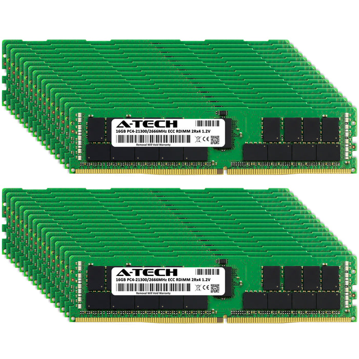 512GB Kit (32 x 16GB) 2Rx4 DDR4-2666 PC4-21300R RDIMM ECC Registered 1.2V 288-Pin Server Memory RAM
