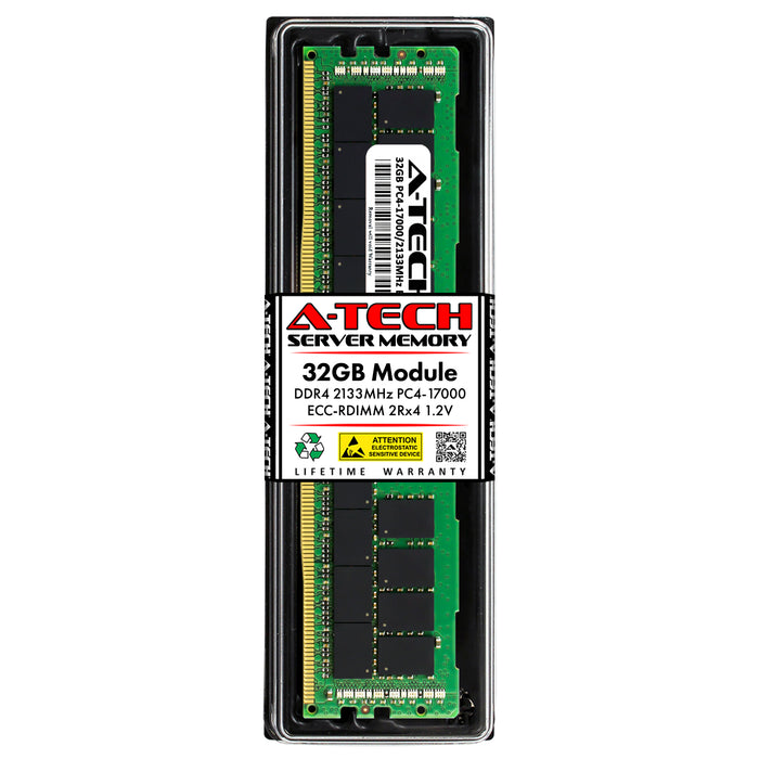32GB 2Rx4 DDR4-2133 PC4-17000R RDIMM ECC Registered 1.2V 288-Pin Server Memory RAM