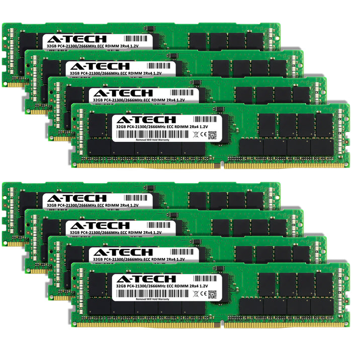 256GB Kit (8 x 32GB) 2Rx4 DDR4-2666 PC4-21300R RDIMM ECC Registered 1.2V 288-Pin Server Memory RAM