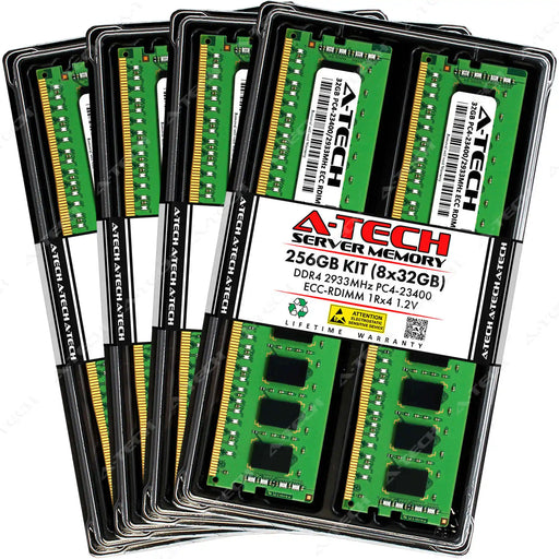 Supermicro SuperServer 220GQ-TNAR+ Memory RAM | 256GB Kit (8x32GB) 1Rx4 DDR4 2933MHz (PC4-23400) RDIMM