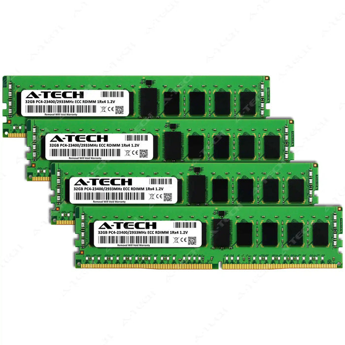 Supermicro SuperServer E300-12D-4CN6P Memory RAM | 128GB Kit (4x32GB) 1Rx4 DDR4 2933MHz (PC4-23400) RDIMM