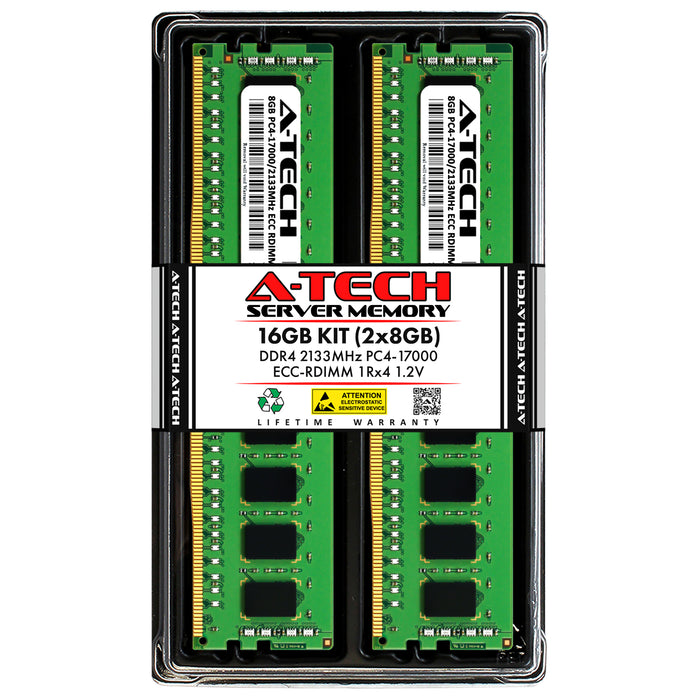 16GB Kit (2 x 8GB) 1Rx4 DDR4-2133 PC4-17000R RDIMM ECC Registered 1.2V 288-Pin Server Memory RAM